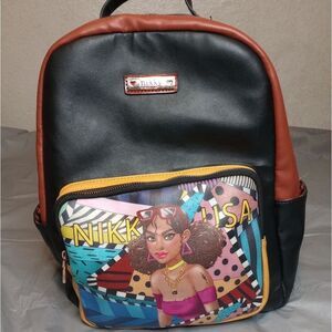 Nikky USA by Nicole Lee backpack in a black multi color